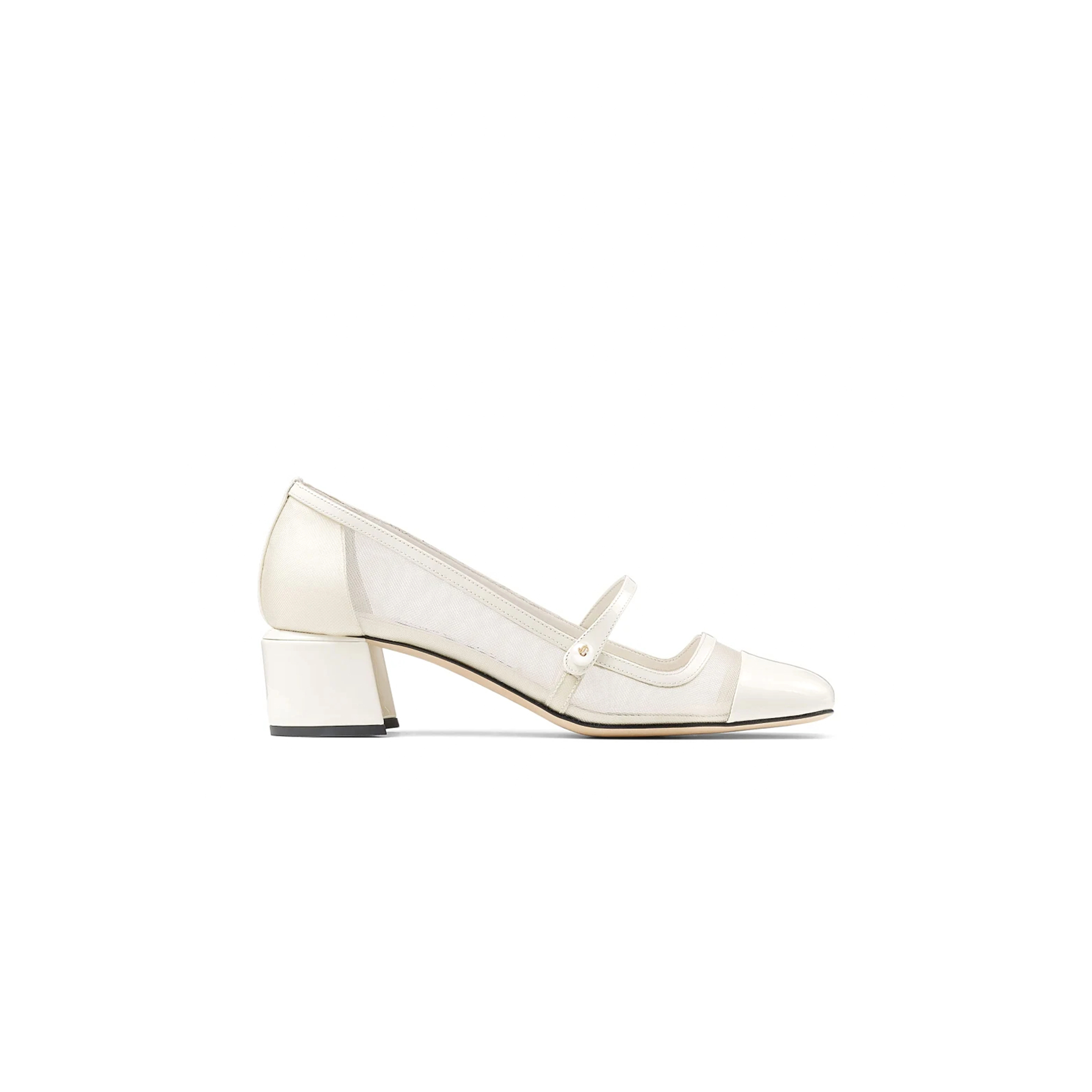JIMMY CHOO ELISA 45 LATTE PATENT AND MESH PUMPS ELISA45TNX JIMMY CHOO ELISA 45 LATTE PATENT AND MESH PUMPS ELISA45TNX